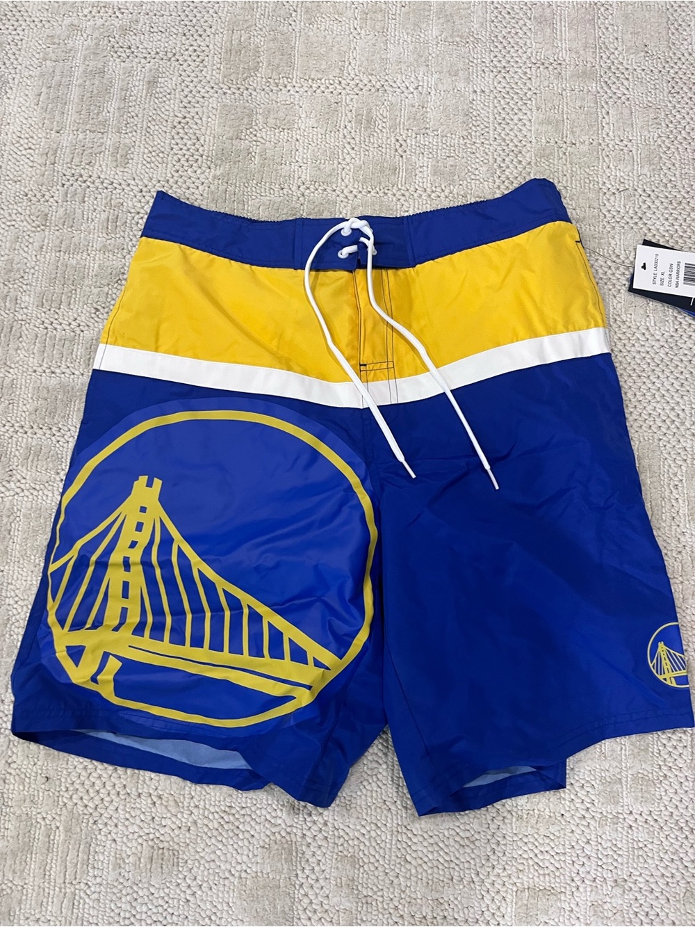 NBA Golden State Warriors Blue & Yellow Men's Swim Shorts
